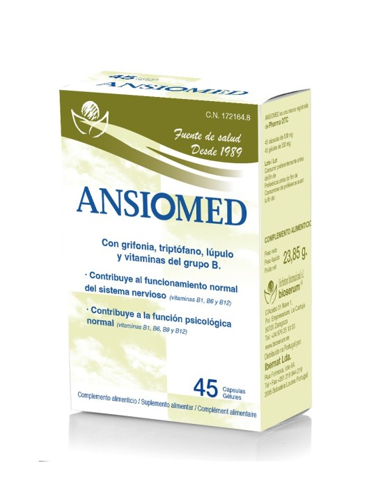Ansiomed 45 Cápsulas | Bioserum | Mundo Colágeno
