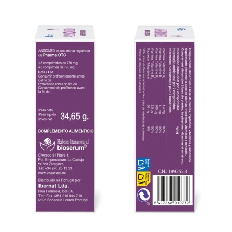 Ansiomed Mente Positiva 45 Comprimidos | Bioserum