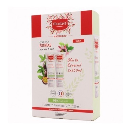 MUSTELA  DUPLO CREMA PREVENCION ESTRIAS 250 ML + 250 ML