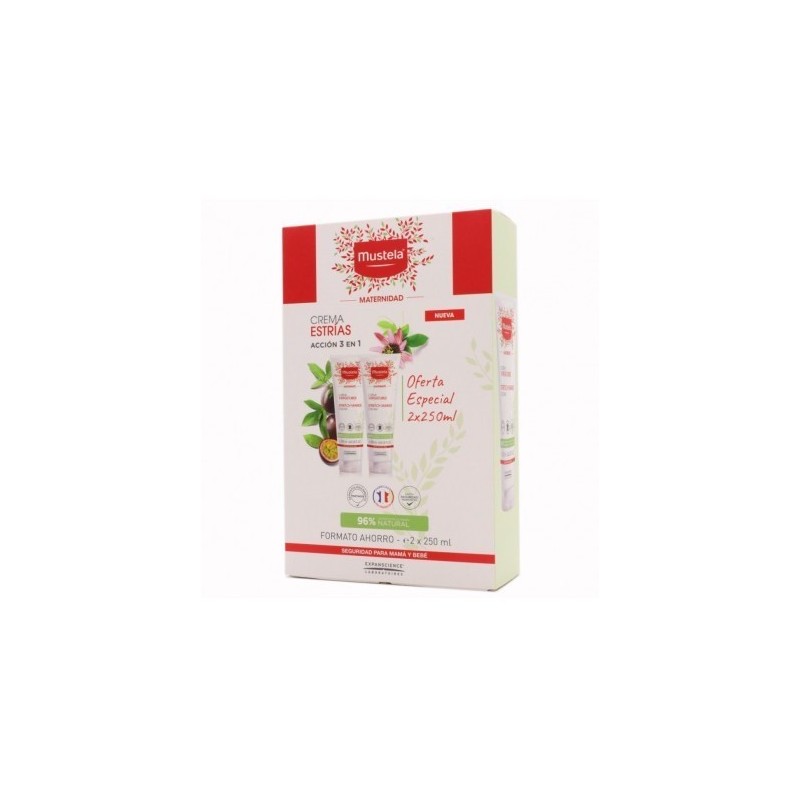 MUSTELA  DUPLO CREMA PREVENCION ESTRIAS 250 ML + 250 ML