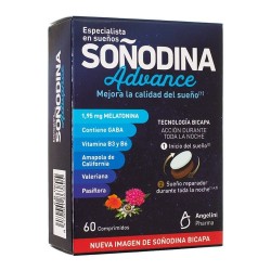 SOÑODINA  MELATONINA BICAPA ADVANCE 60 COMPRIMIDOS. SUEÑO