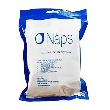NAPS  100 TOALLITAS EN PASTILLA TODO USO
